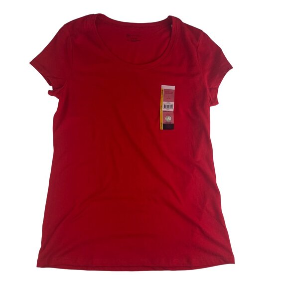 No Boundaries Scoop Tshirt Womens Red Size Large Casual New - Picture 2 of 10